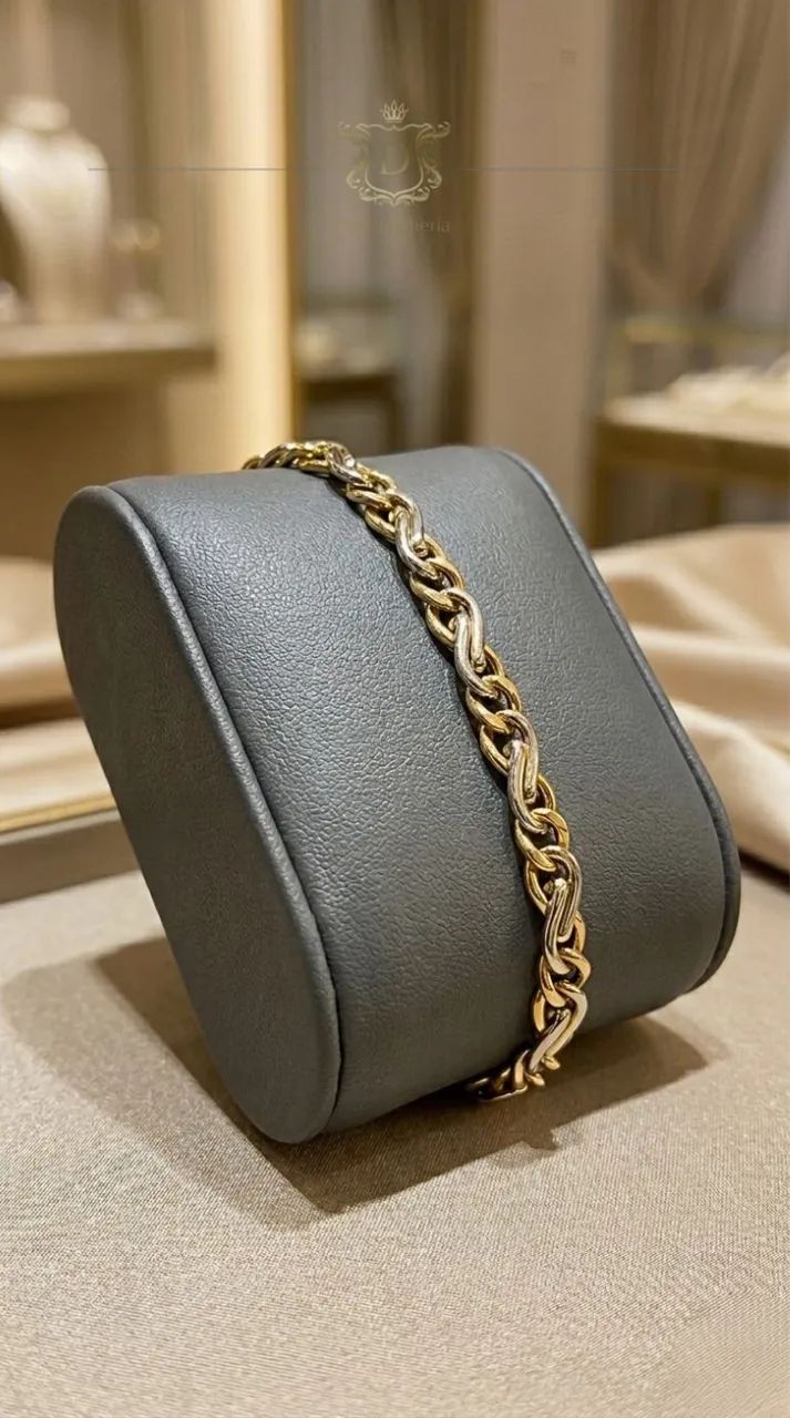 Pulseira Italiana Infinity 2 Tons em Ouro 18K 750 - Foto 2
