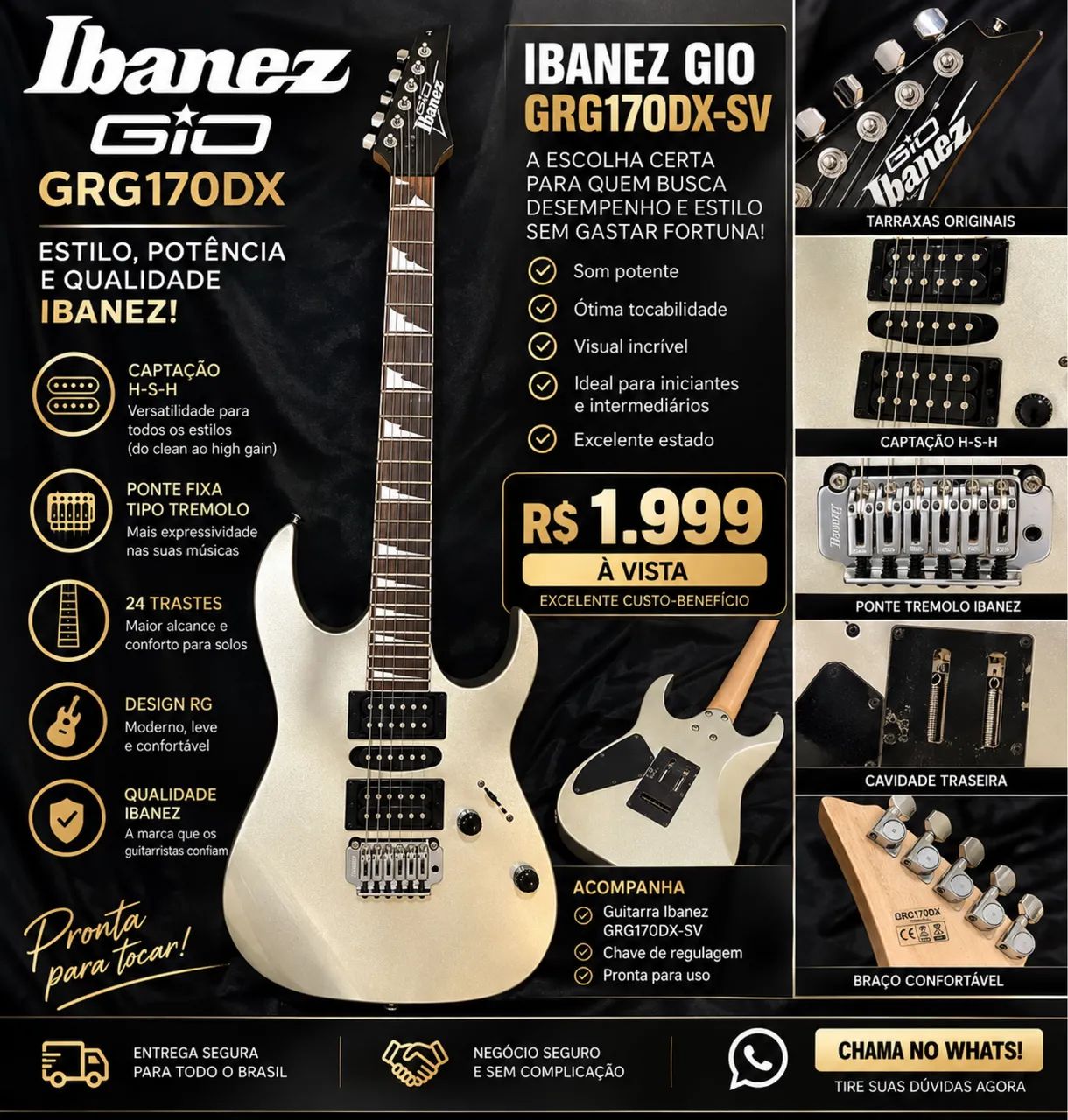 IBANEZ GIO GRG170DX SILVER 