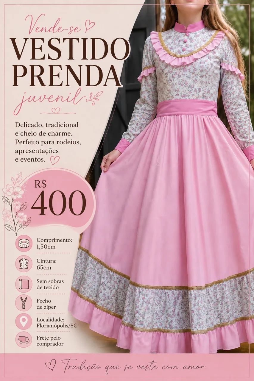 Vestido de Prenda Juvenil