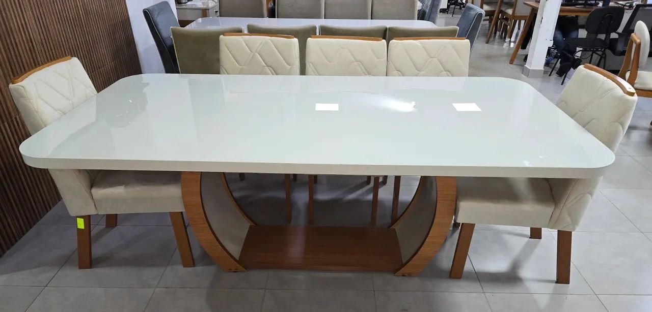 Mesa de Jantar 8 Lugares Conforto e Qualidade Pronta Entrega  - Foto 2