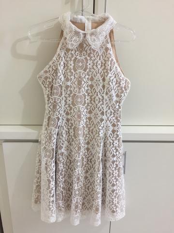 Vestido curto rendado Branco lindo - Foto 4