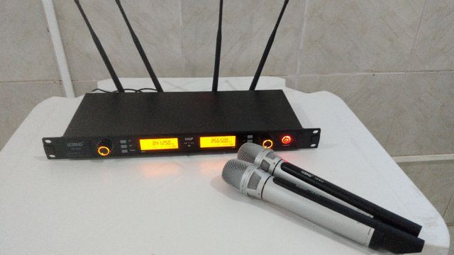 Microfone sem fio duplo profissional NOVO - Foto 4