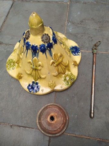 Lustre antigo 3 bicos para restaurar - Foto 2