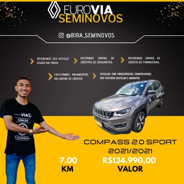 COMPASS SPORT 2.0 R$134.990,00 !! UBIRATÃ