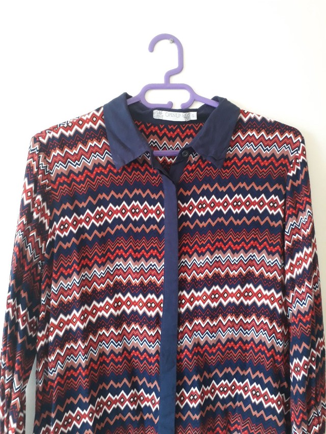 Camisa estampada de botões (nova) | Tam G  - Foto 3