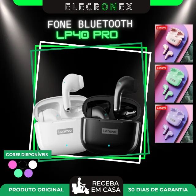 Fone de ouvido bluetooth LP40 PRO