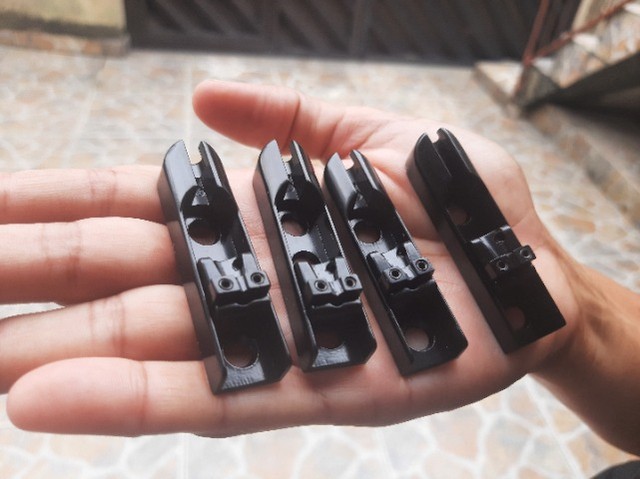 Ponte Carrinhos Monorail para Baixo 4 Cordas Preto