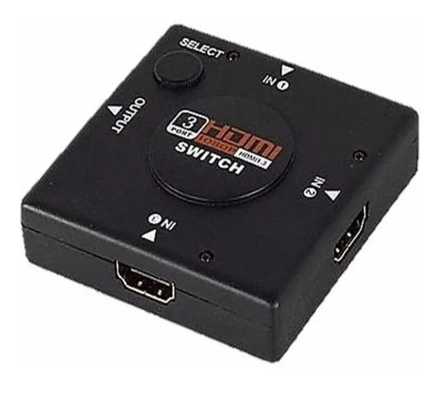 Switch Hdmi Divisor Hub com 3 Portas Hdmi Full HD 1080p
