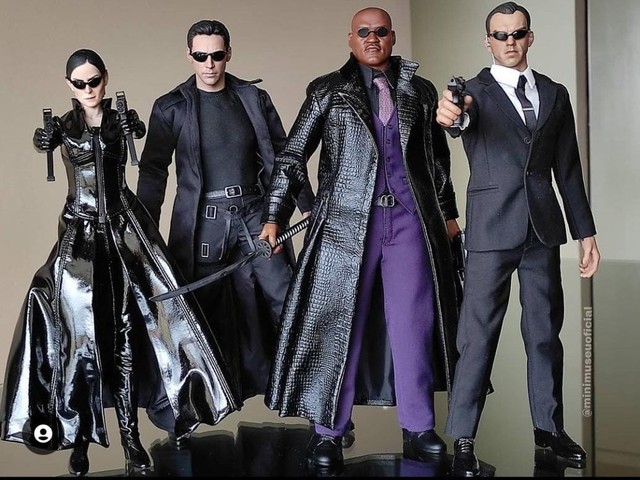 Hot toys neo matrix Figuras toys work Trinity e morpheus agente