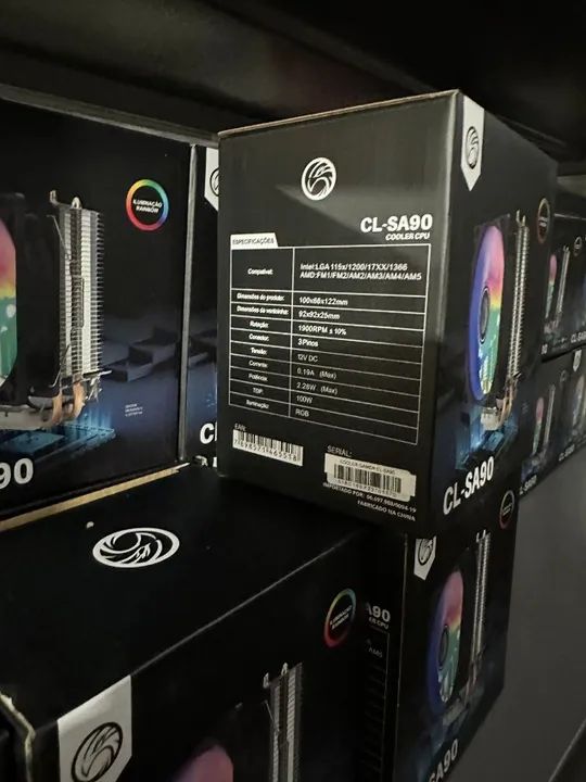 Cooler BrazilPC Gamer CL-SA90R 2 Heatpipe 100W LED - Foto 3