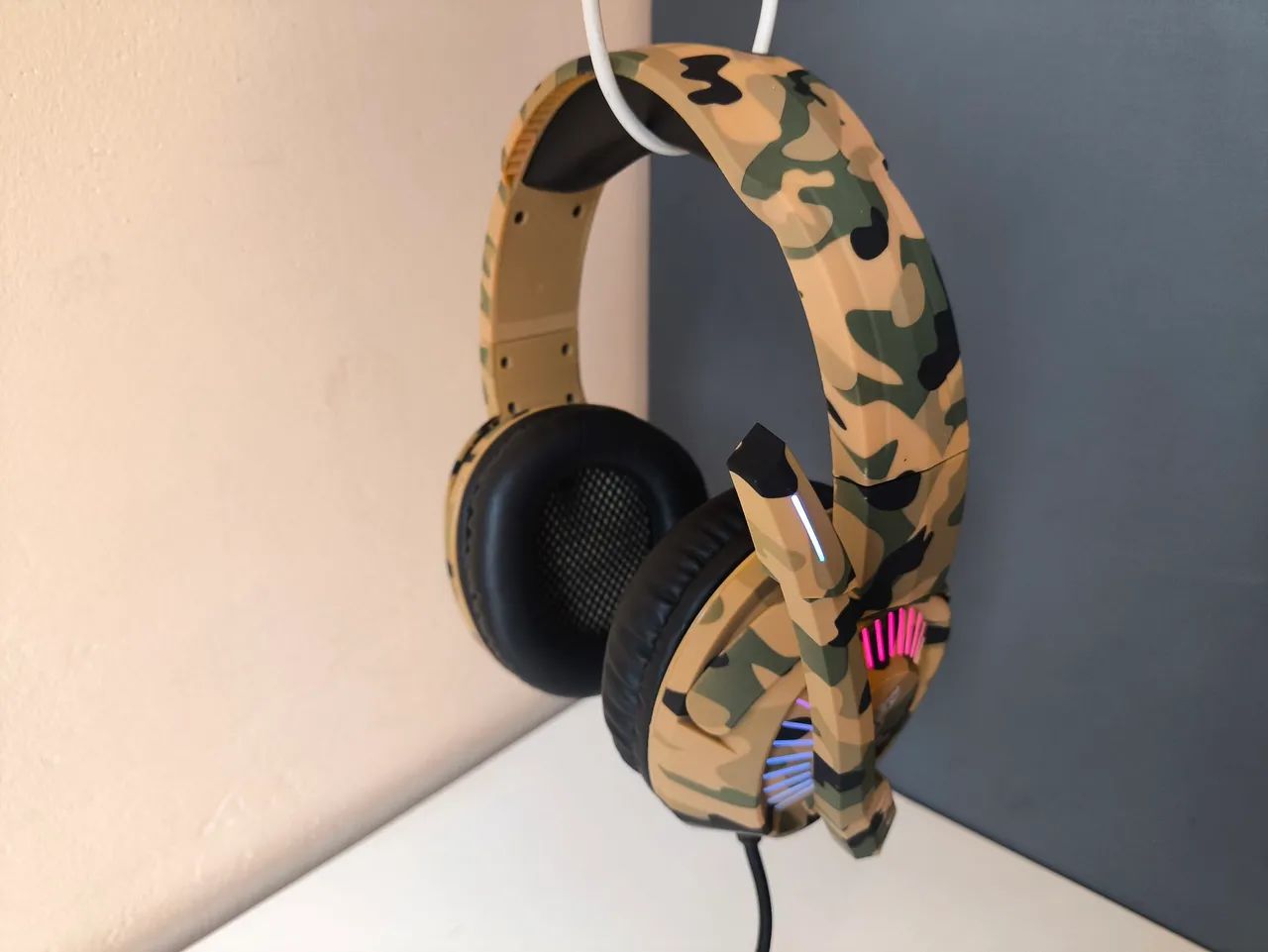 Headset Gamer Camuflado Led