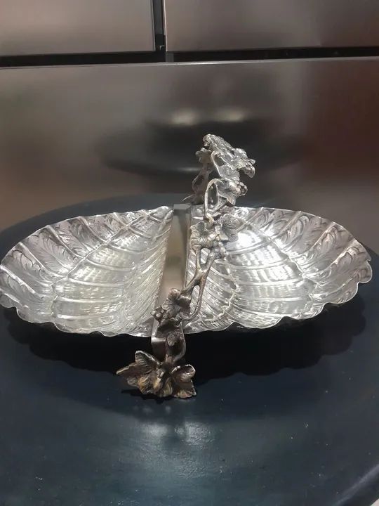 Fruteira centro de mesa Art Nouveau em bronze - Foto 2