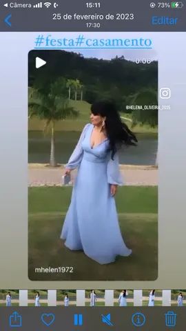 Vestido azul longo Dot  - Foto 5