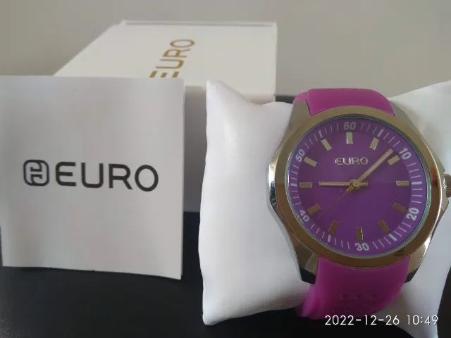 Relógio de pulso analógico Euro Roxo/Lilás 