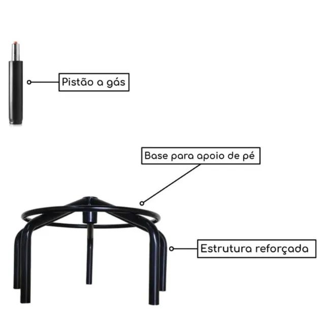Cadeira Caixa Executiva Costurada sem Braços Preta Aranha MARTIFLEX Modelo 35033 - Foto 2