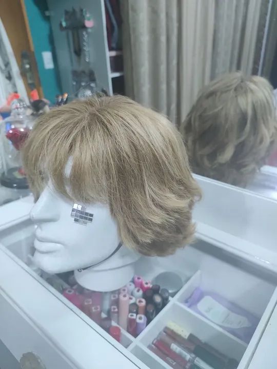 Peruca Lace Cabelo 100% Humano Loiro Médio - Foto 2