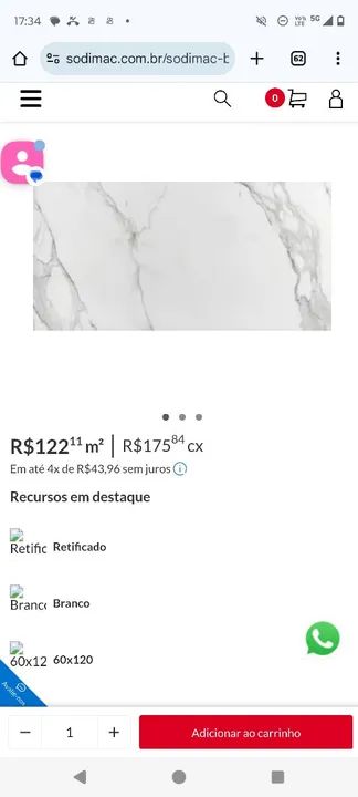 Porcelanato Eliane 60x120  - Foto 4