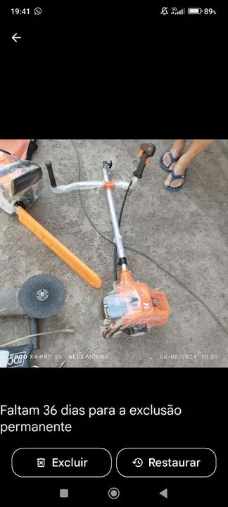 Roçadeira Stihl e motor serra Nova com nota fiscal os dois  2 mil fone *a - Foto 5