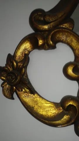 Belíssimo Espelho Dourado Antigo - Foto 4