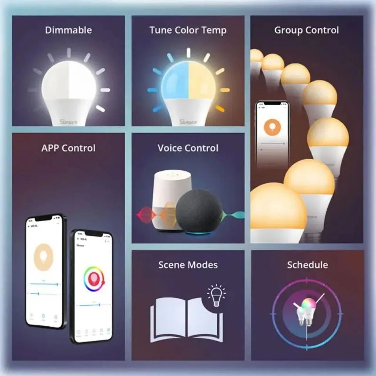 Lâmpada RGB Sonoff Wifi, Compatível com Alexa,  Aplicativo  - Foto 6