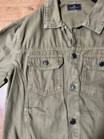 Jaqueta Trucker Em Sarja Com Bolsos - Cor Areia - Foto 2