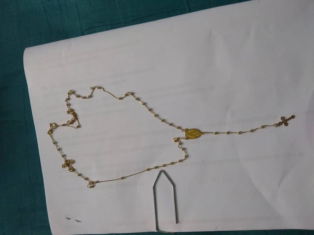 Terço de ouro com Nossa Senhora e cruz - Foto 2