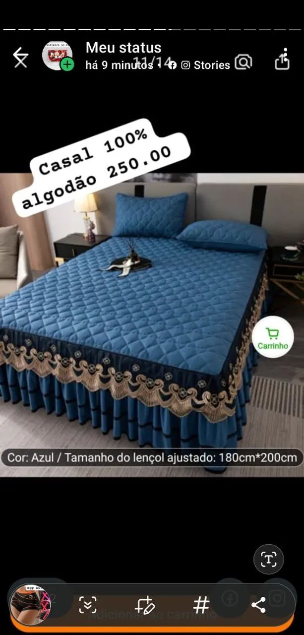 Colcha casal padrão  100% algodão 400.00 por apenas  250.00