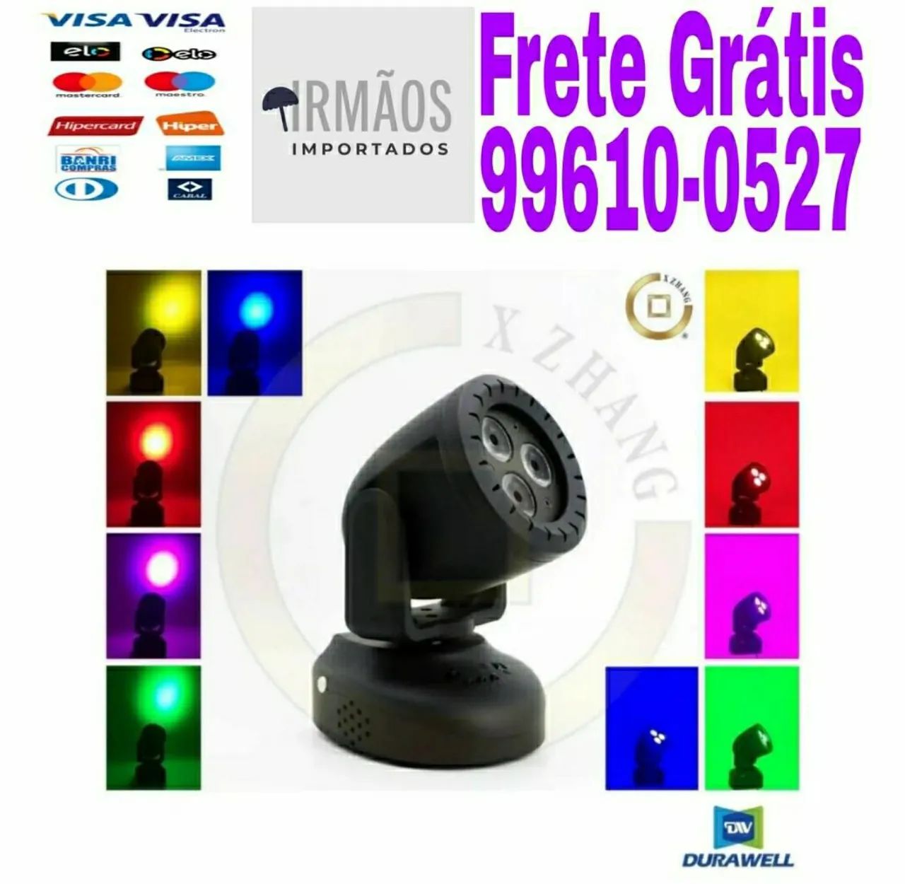Moving Head 3 Leds Rgb Controle Festa Hl-081
