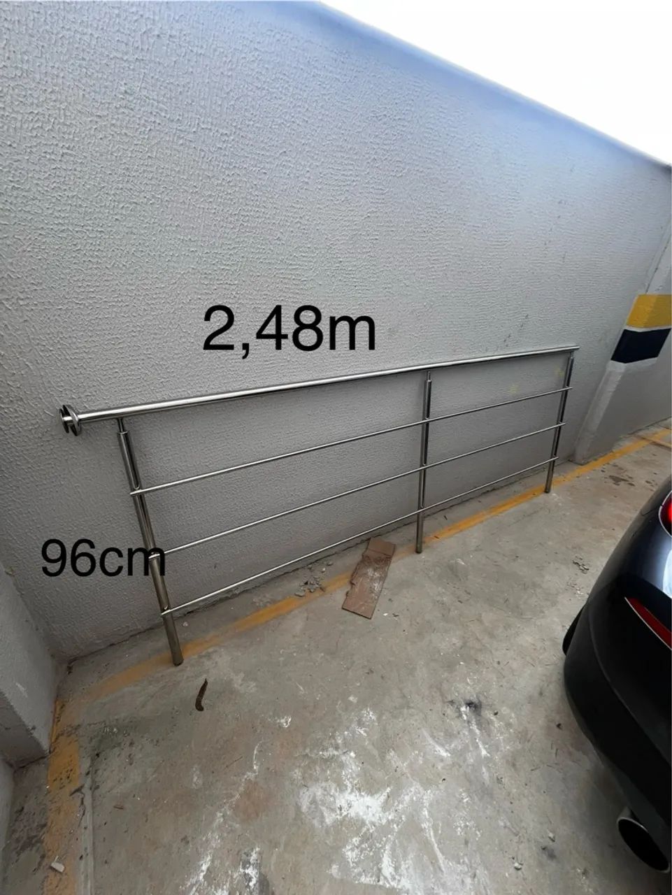 Guarda Corpo em Aço Inox 2,48m x 96cm