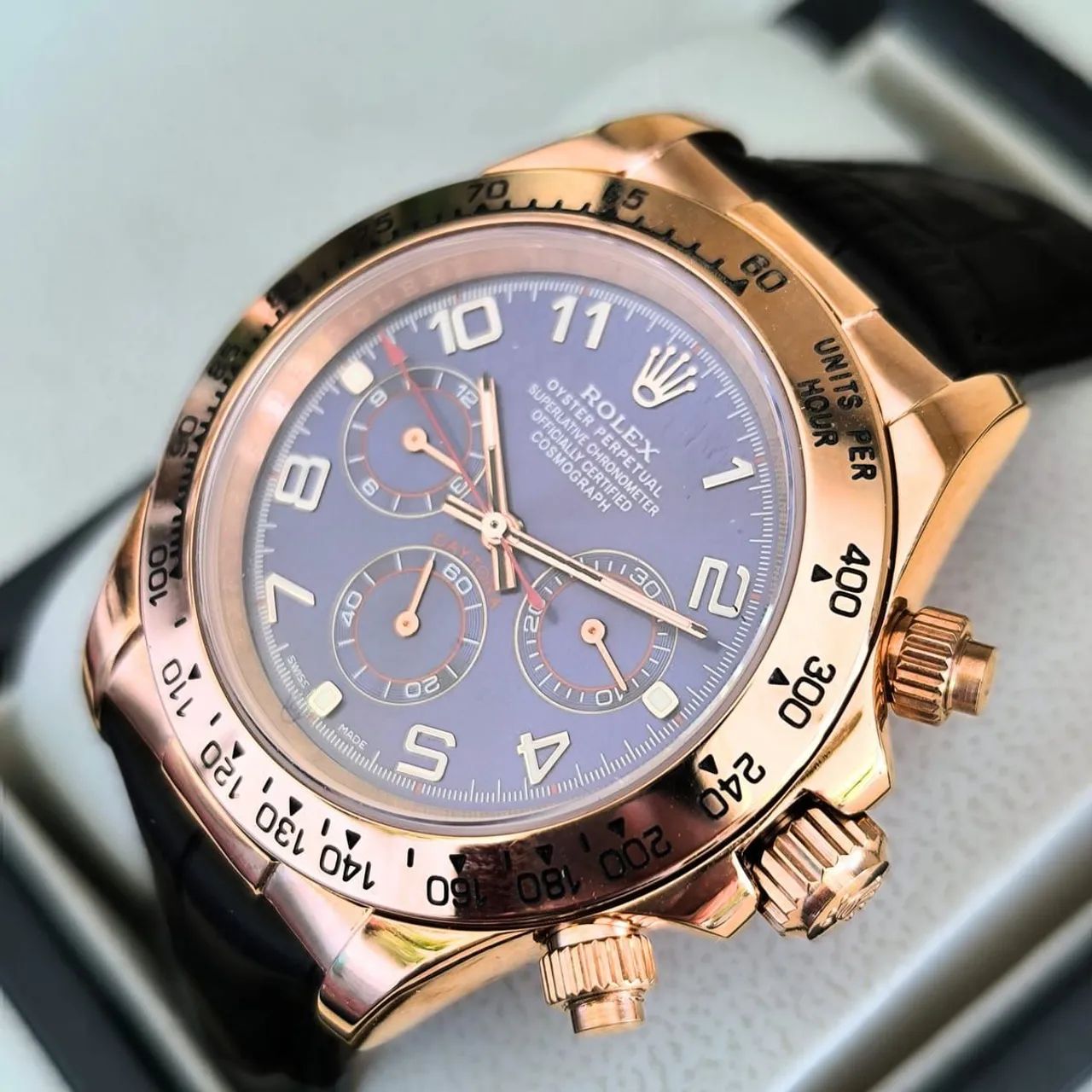 Rolex Daytona Rose Gold Azul - Exclusivo  - Foto 2