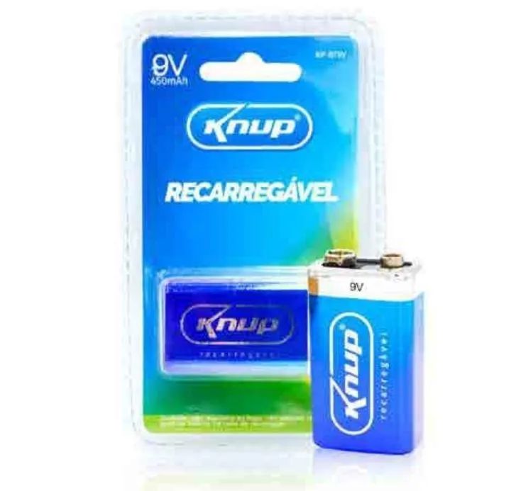 Bateria 9v recarregável 