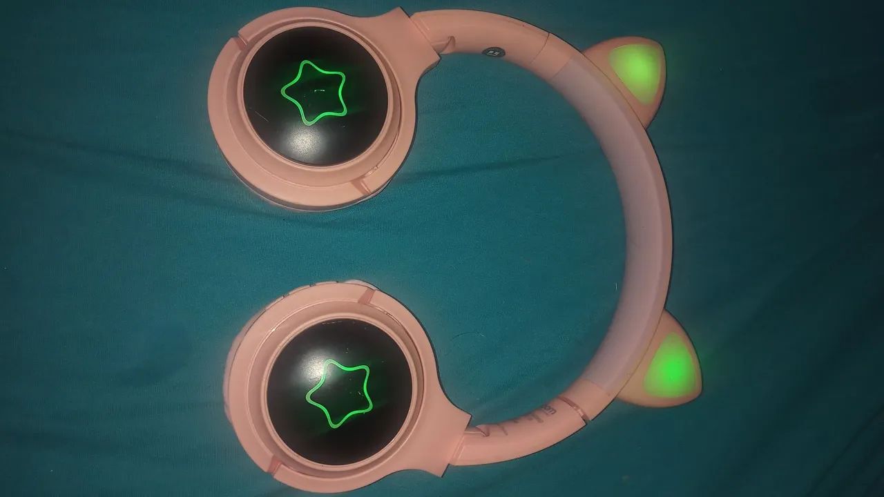 Fones de Ouvido com Design de Gatinho