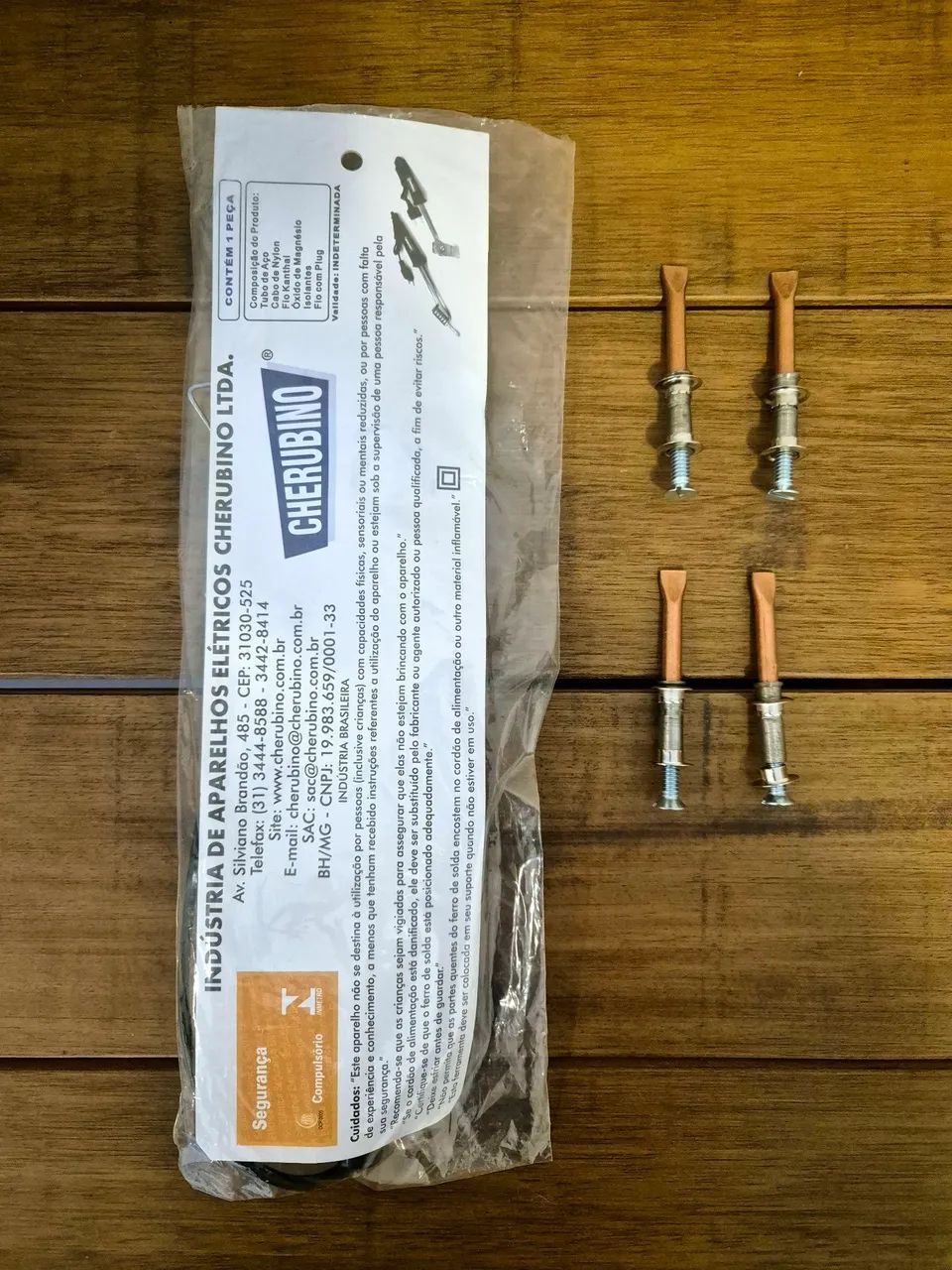 Kit Ferro de Solda Cherubino Ponta Fenda com 04 ponteiras de cobre Cherubino  - Foto 2