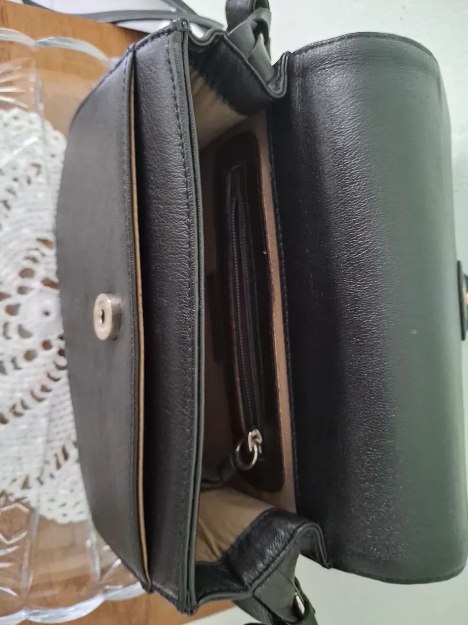 Bolsa de ombro preta Andacco - Foto 5