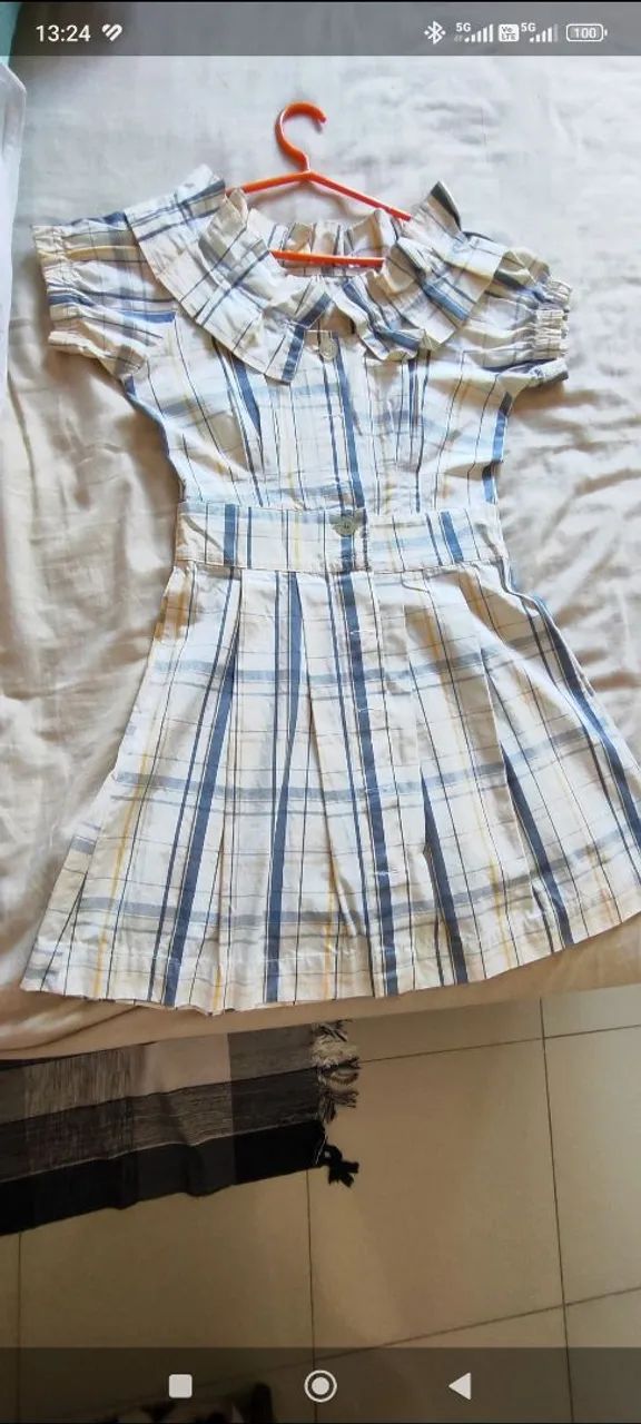 Vestido xadrez P, vintage com gola diferenciada - Foto 2