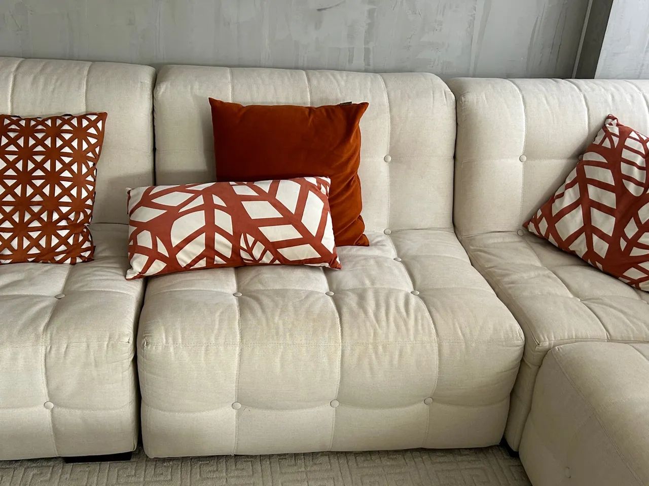 Sofá modular de 6 lugares, offwhite, captone  - Foto 3