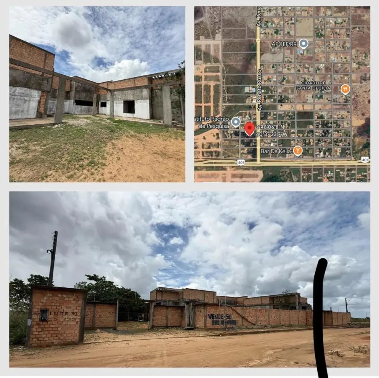 Lote/Terreno para venda tem 1536 metros quadrados em Santa Cecília - Cantá - Roraima