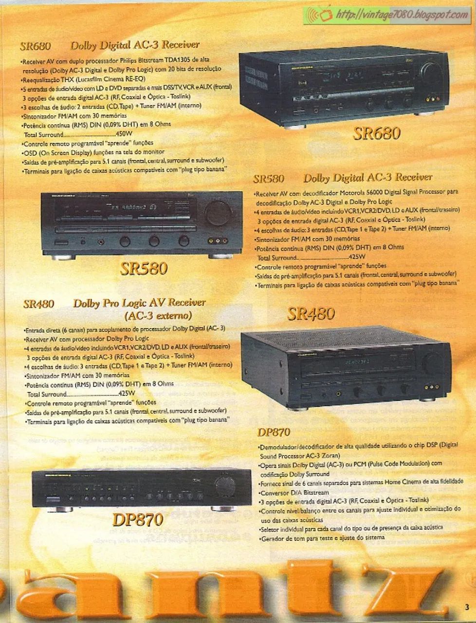 Receiver Marantz Sr - 680 K -home Theater Áudio E Vídeo - Foto 2