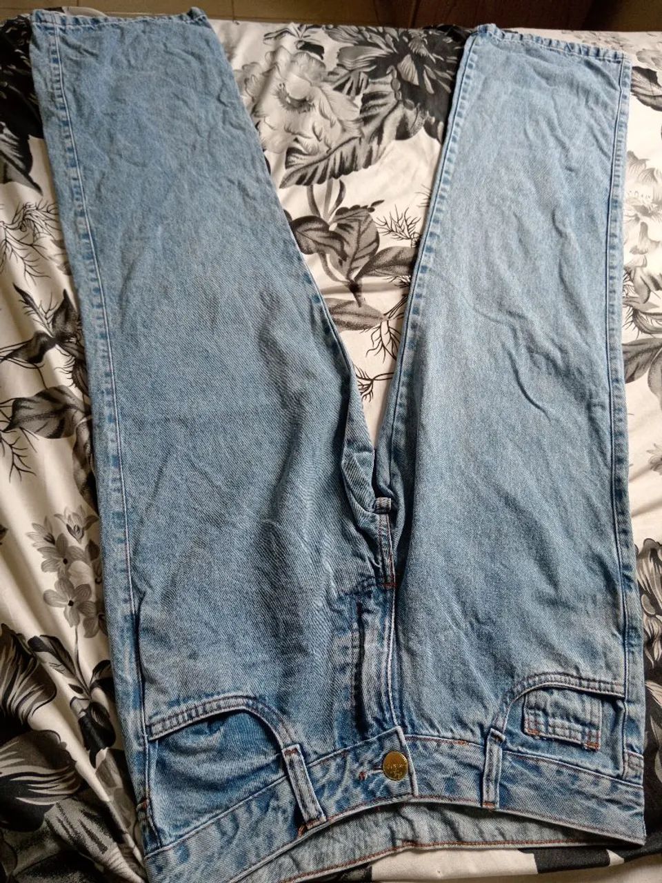 CALÇA JEANS CLARA CINTURA BAIXA Y2K WIDE LEG
