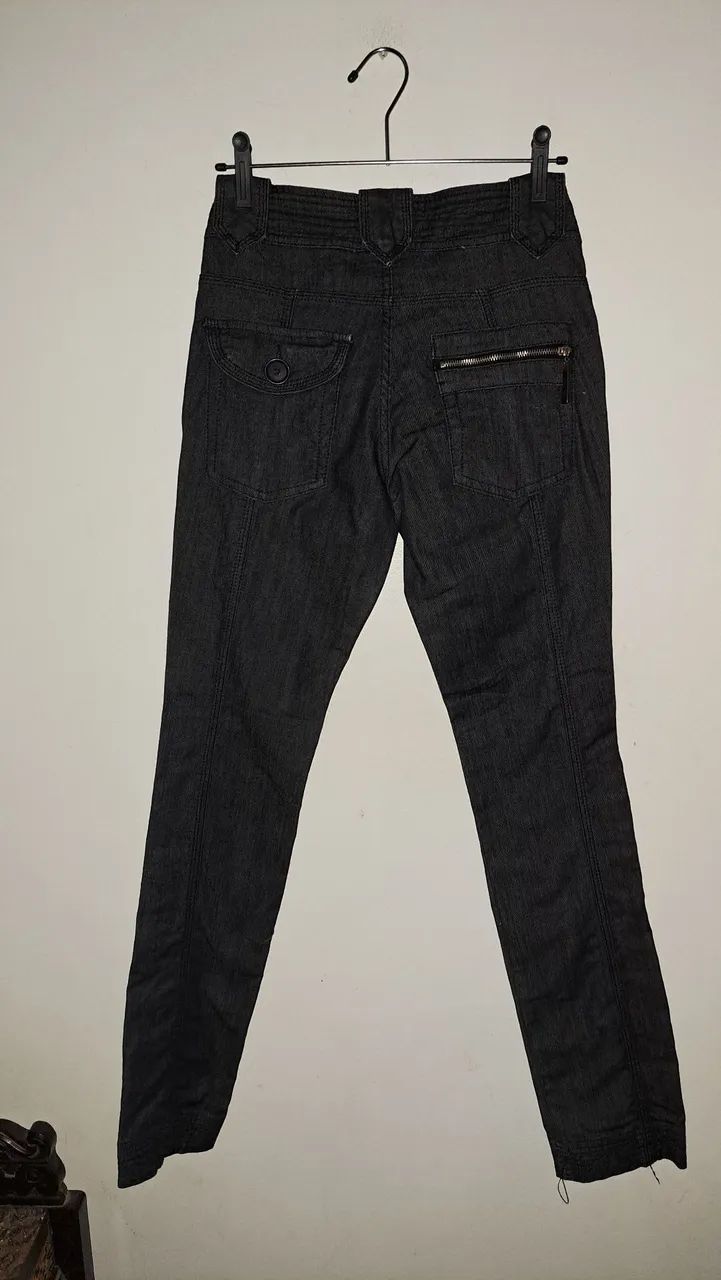 Calça Jeans Feminina Preta com Detalhes - Foto 5