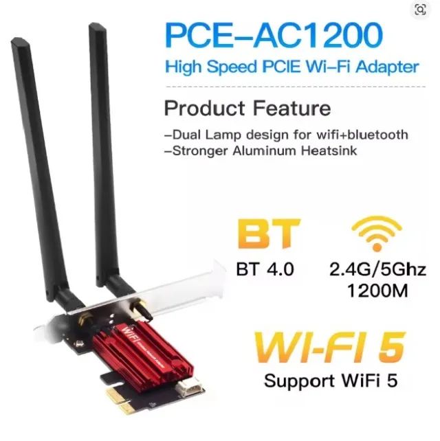 placa de rede wifi 5 pci-e