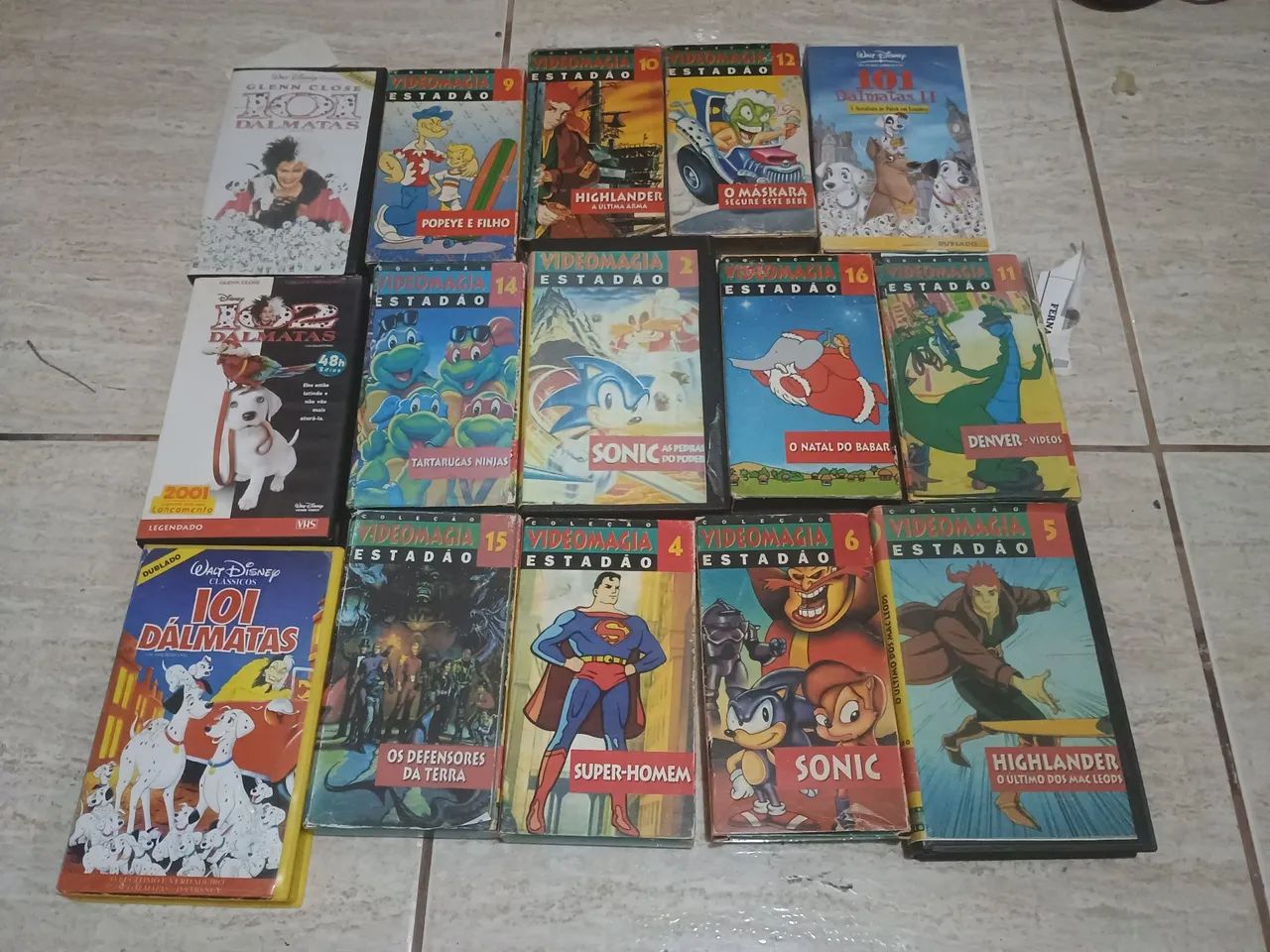 Coleção de Fitas VHS - Desenhos e Filmes Clássicos lote 101 dalmatas e video magia