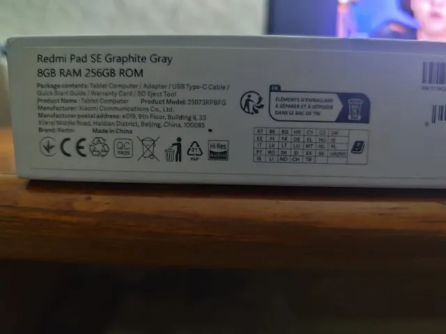 xiaomi pad se 256 gb 8 gb ram