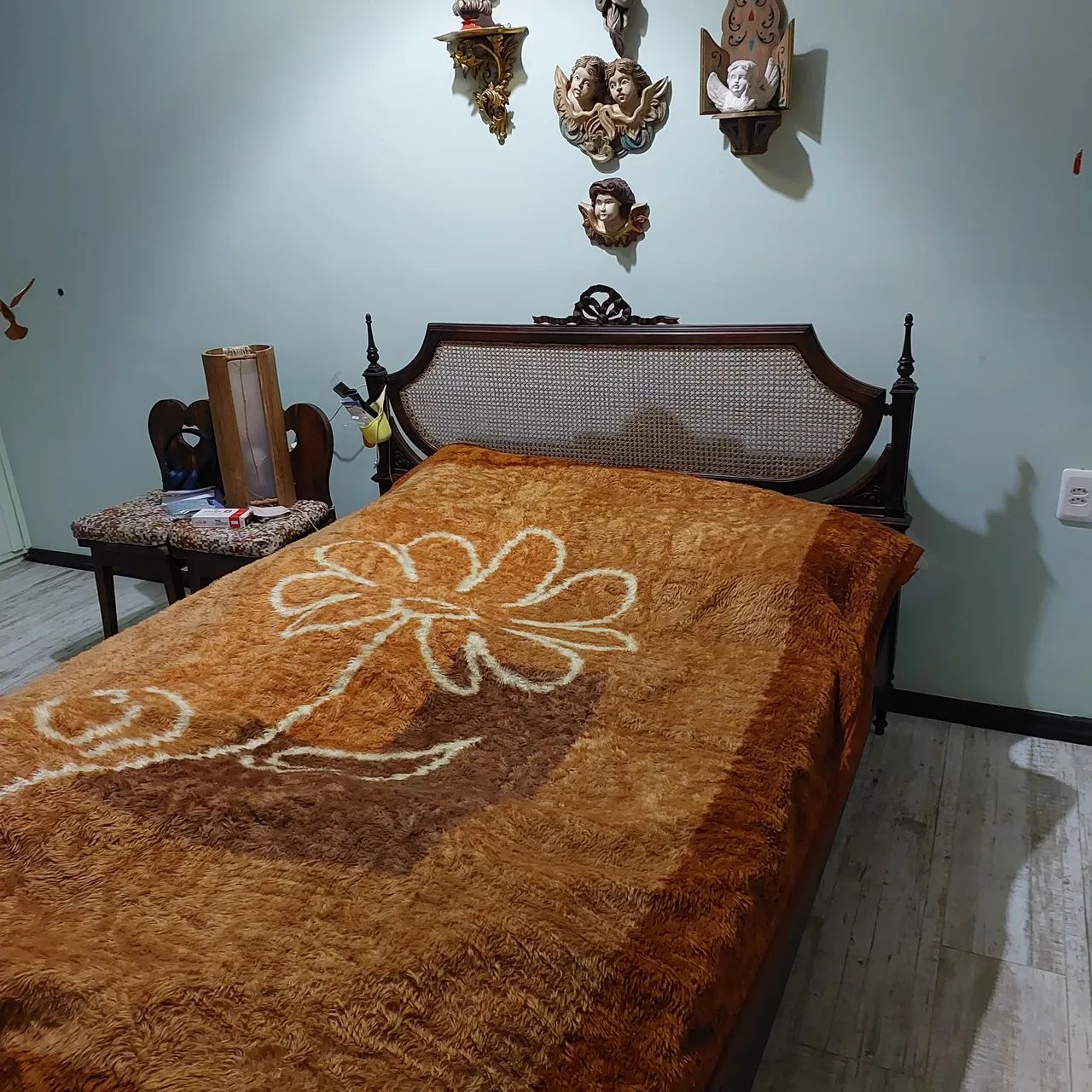 Cobertor Casal Edredon Macio com Desenho Floral