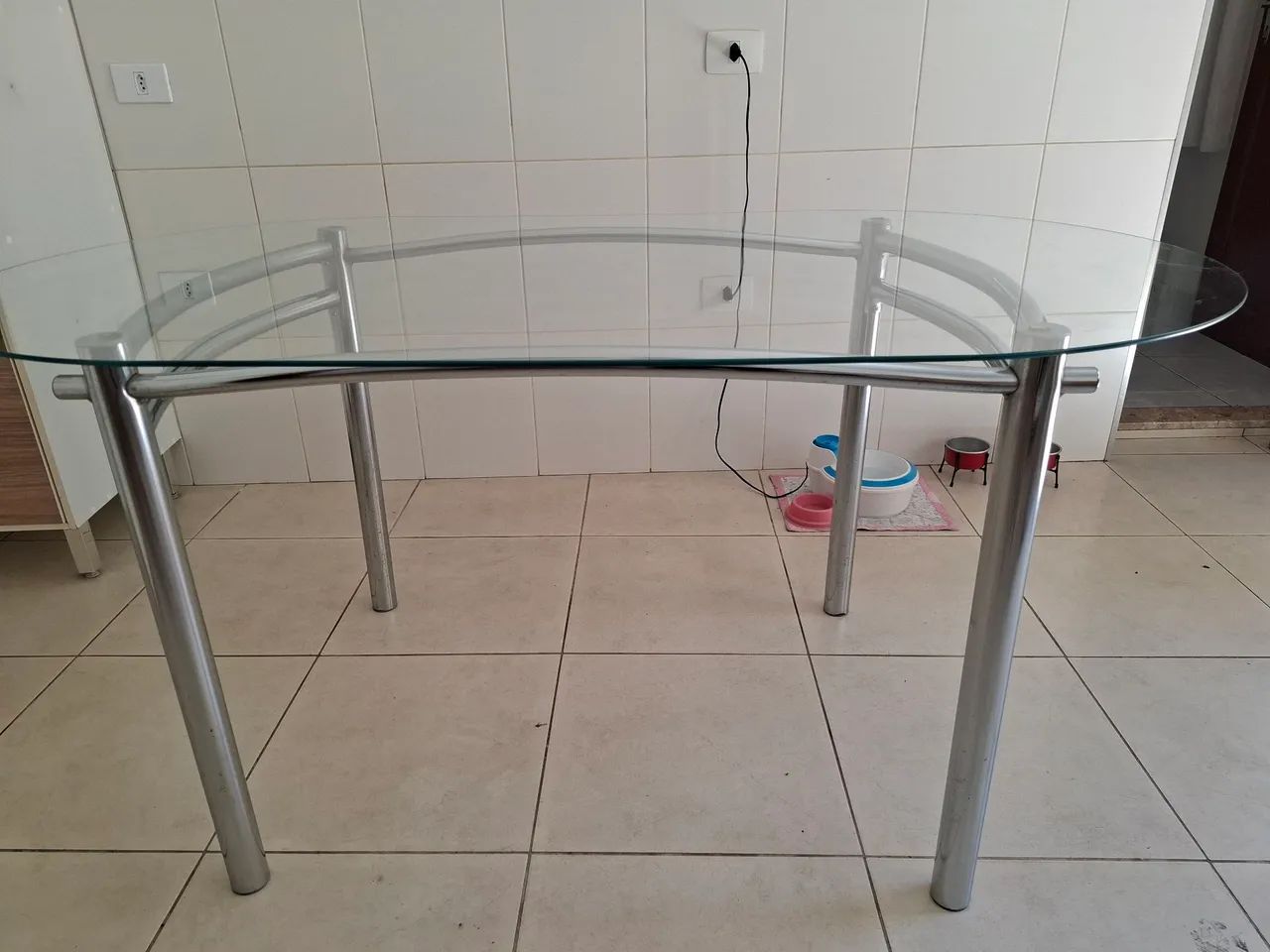 Mesa com tampo de vidro - Foto 2