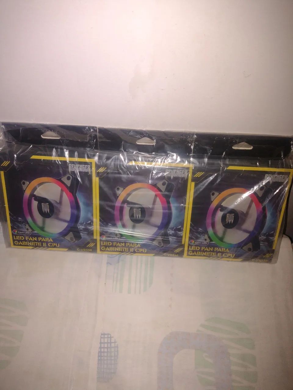 Kit 3 Ventoinhas LED para Gabinete e CPU