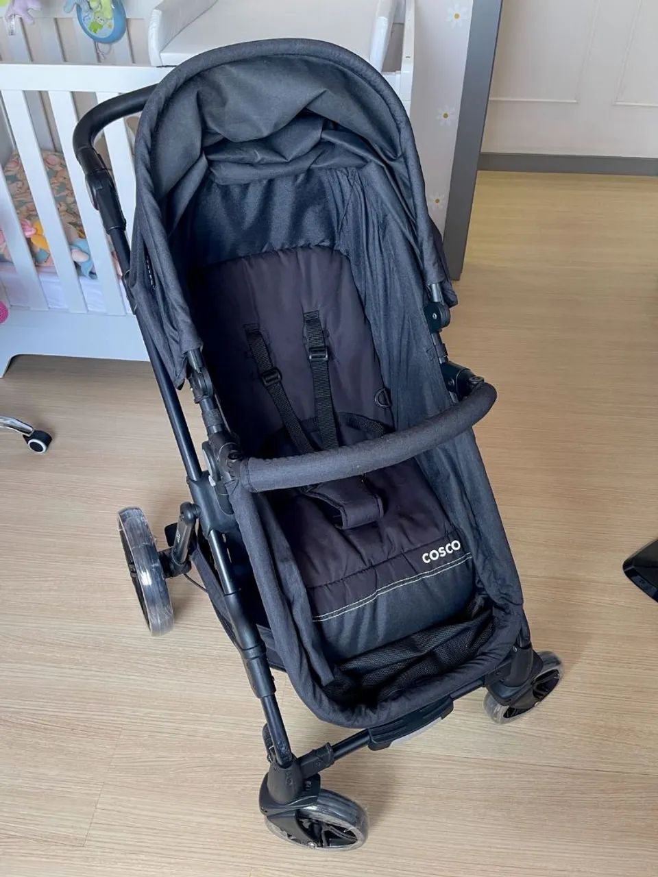 Carrinho de Bebê Cosco Travel System - Completo (Carrinho+Bebê conforto+Base veicular)