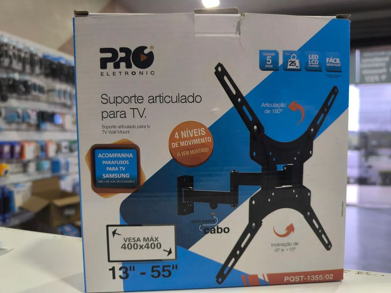 Suporte Articulado para TV 13-55 Polegadas - 4 Movimentos ( Promoção )