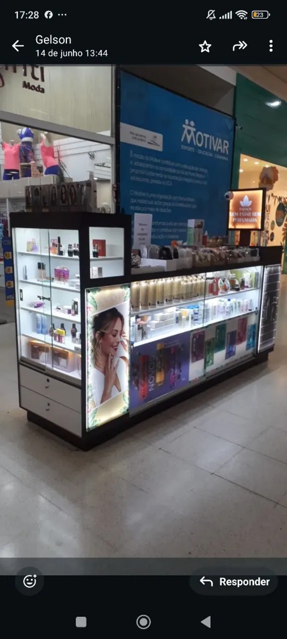 Carrinho de Perfumaria para Shopping