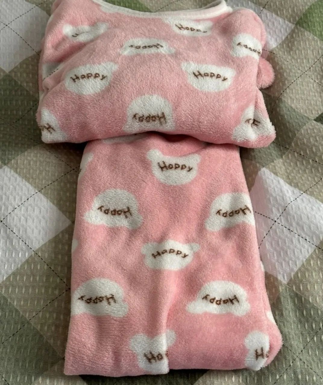 Pijama rosa quentinho